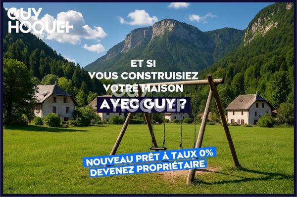 Terrain constructible 510 m² éligible prêt à taux zéro (PTZ) LOT4