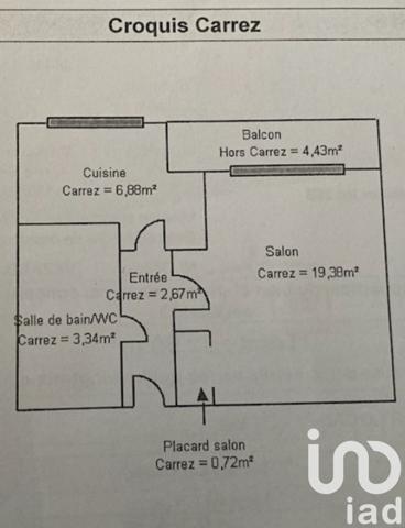 Studio 1 pièce de 33 m² à Limeil-Brévannes (94450)