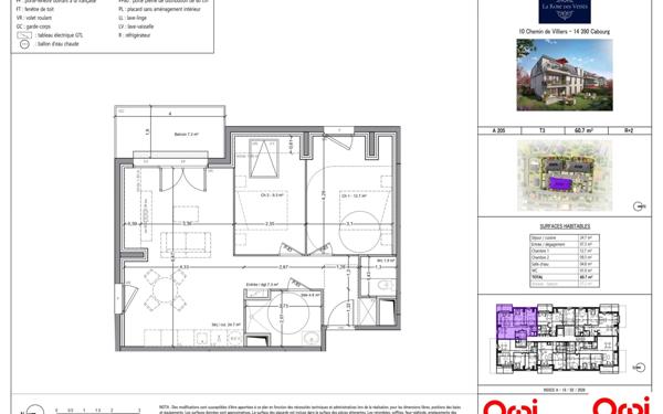 Appartement à vendre    3 pièces • 60 m2 Cabourg