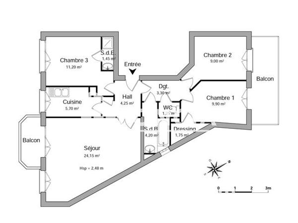 Location Appartement 4 pièces 76.2 m² - 12 SENTIER DES PETITS CLOS Gagny 93220
