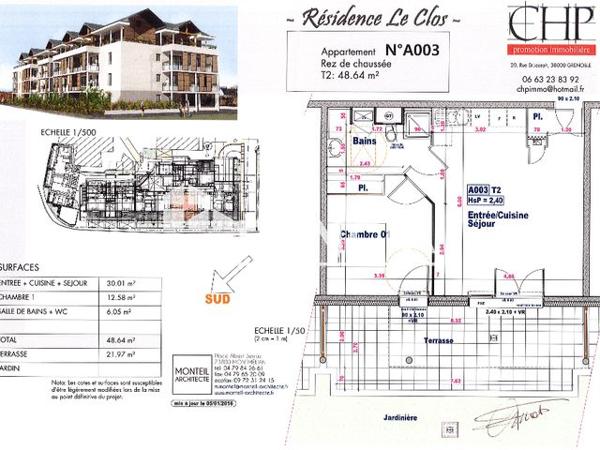 Location Appartement 2 pièces 48.6 m² - 72 RUE DU CLOS St Alban Leysse 73230