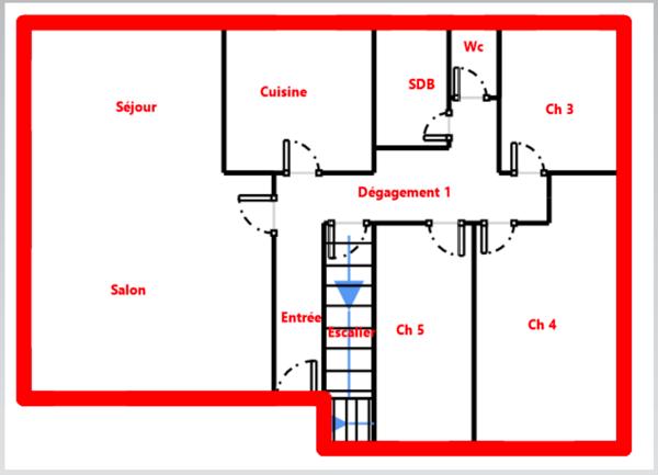 Maison 5 chambres avec beau terrain aux portes de Lons le Saunier