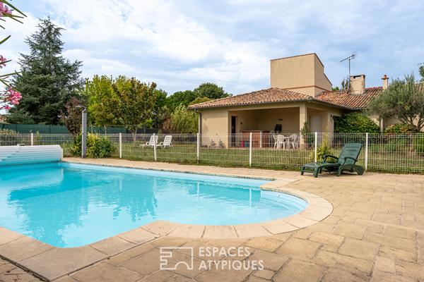 Maison de caractère avec piscine et jardin paysagé à Montech