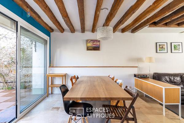 Maison de ville avec jardin et dépendance à aménager