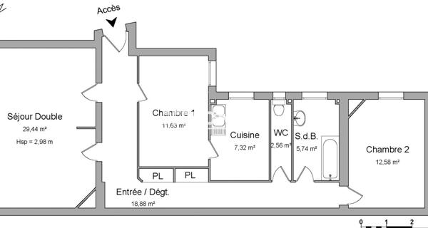 Location Appartement 4 pièces 88.15 m² - Paris 75014