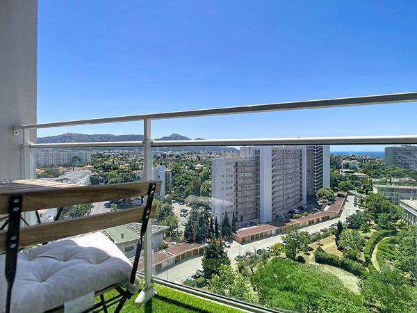 Vue PANORAMIQUE : Appartement T3 à vendre au 12ème étage à Marseille - Quartier Michelet