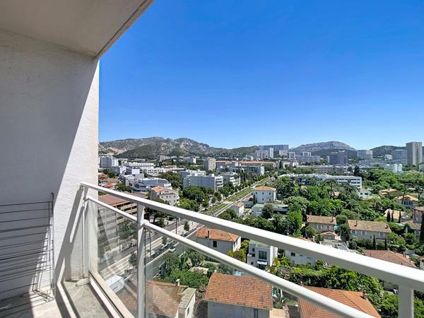Vue PANORAMIQUE : Appartement T3 à vendre au 12ème étage à Marseille - Quartier Michelet