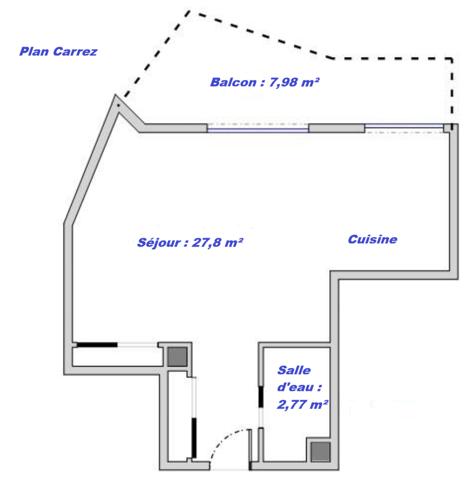 Studio à vendre 31 m² Paris 15
