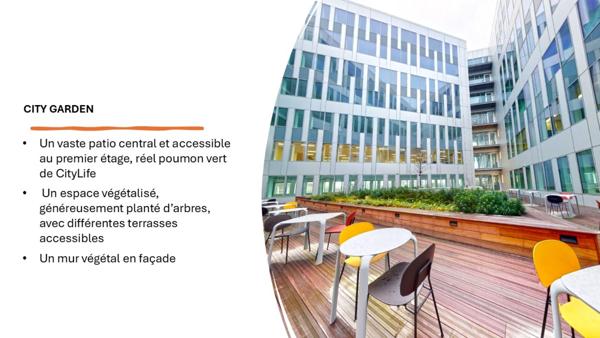 CityLife – Bureaux premium avec services et espaces bien-être, à proximité immédiate de La Défense