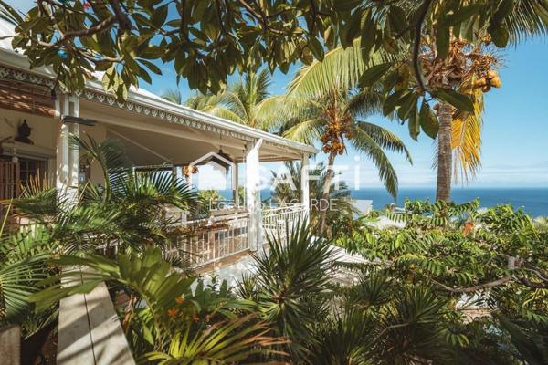 Villa de charme avec vue mer à 180° et jardin tropical – Saint-Leu