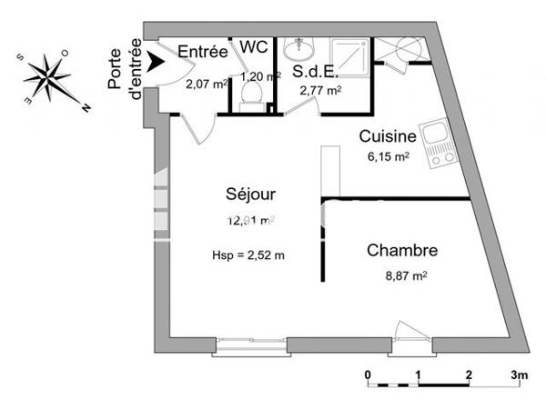 Location Studio meublé 33.97 m² - 8 RUE DU PETIT TOUR Poitiers 86000