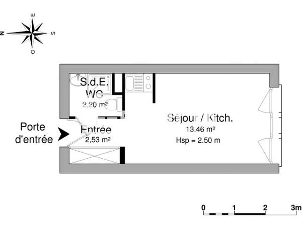 Location Studio 18.19 m² - 7 RUE ADRIEN RICARD Grenoble 38000