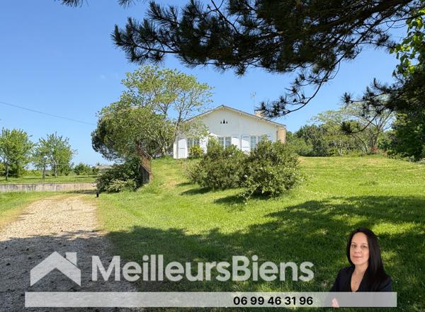 Maison plain-pied 4 chambres, 2 garages et jardin proche commodités