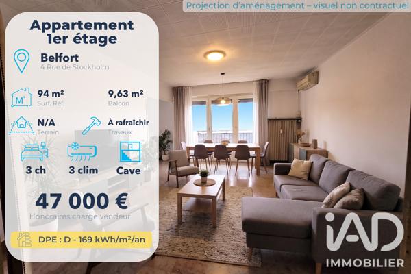 Appartement à vendre 4 pièces 94 m² Belfort