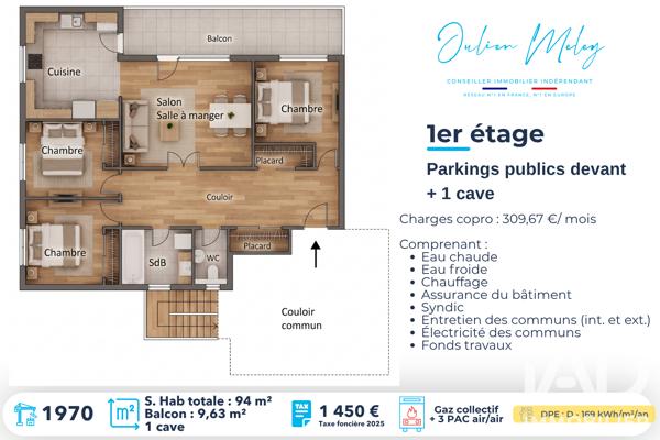 Appartement à vendre 4 pièces 94 m² Belfort