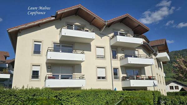 Appartement T3 en rez-de-jardin à vendre + garage & 2 places de stationnement privatives - VILLAZ (74)