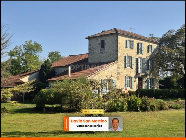 Grande maison familiale ou projet d'accueil-1.6ha. A Moncrabeau (47600)