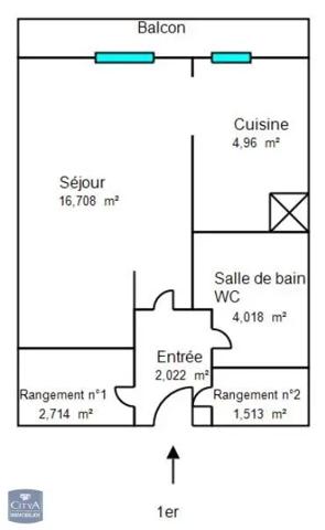 Appartement à vendre 1 pièce 31.94m²