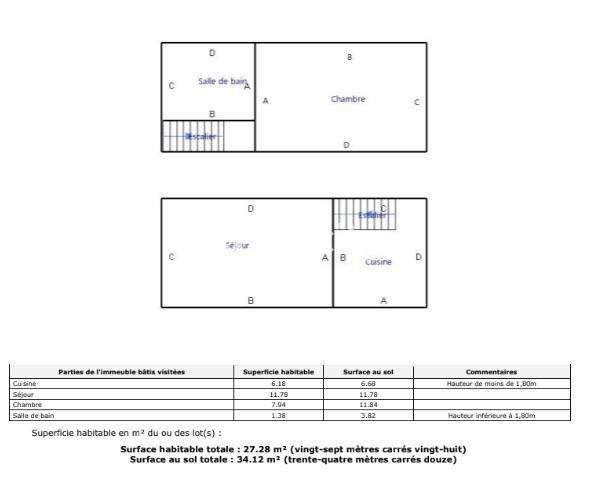 Appartement 2 pièces - 34 m²