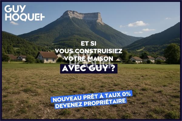 Terrain constructible 529 m² éligible prêt à taux zéro (PTZ) LOT1