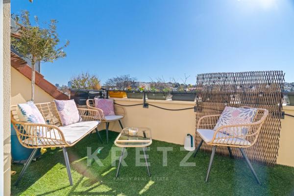 RUEIL-MALMAISON - DERNIER ETAGE - TERRASSE PLEIN SUD - 3 CHAMBRE - TRAVERSANT - CALME ABSOLU