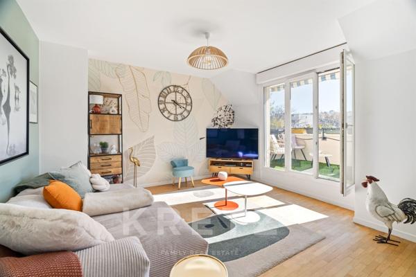 RUEIL-MALMAISON - DERNIER ETAGE - TERRASSE PLEIN SUD - 3 CHAMBRE - TRAVERSANT - CALME ABSOLU