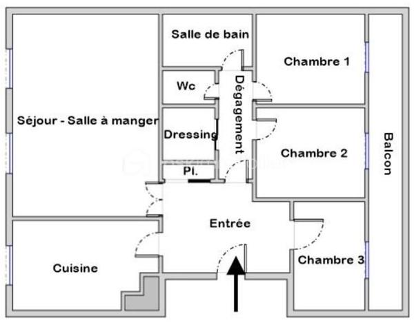 Appartement de 86 m²