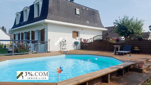 Secteur Friville : Joli pavillon sans travaux avec piscine. 5 CH . 162 m² hab. Terrain 1100 m². Friville-Escarbotin (80130)