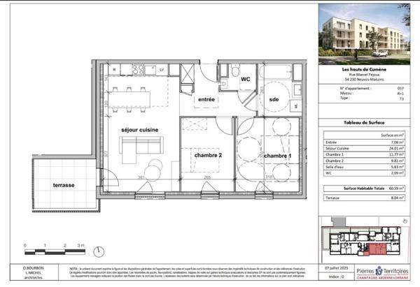 À VENDRE – T3 NEUF (VEFA) – NEUVES-MAISONS