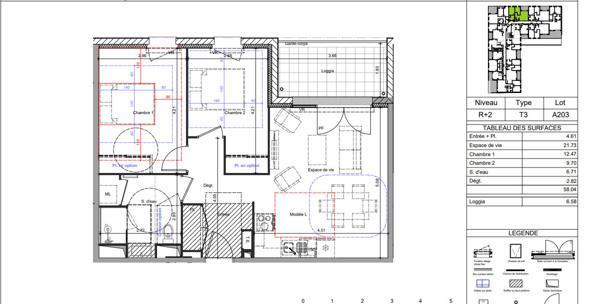 Appartement neuf T3 58m² avec terrasse - Livraison sur 2026