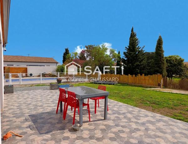 4 chambres jardin piscine garage