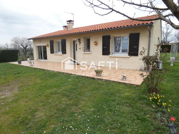 Maison de plein pied T4 à la campagne.