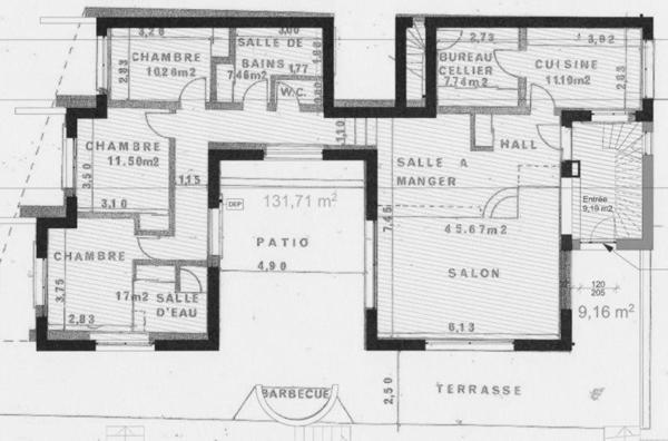 Maison d'Architecte de 1975 avec jardin de 700m²
