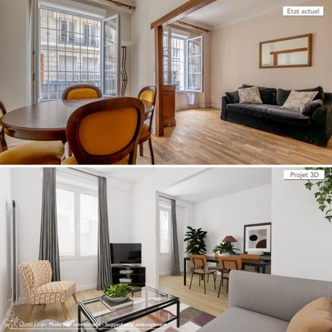 Appartement Paris proche Batignolles 2 pièces 47.33m2