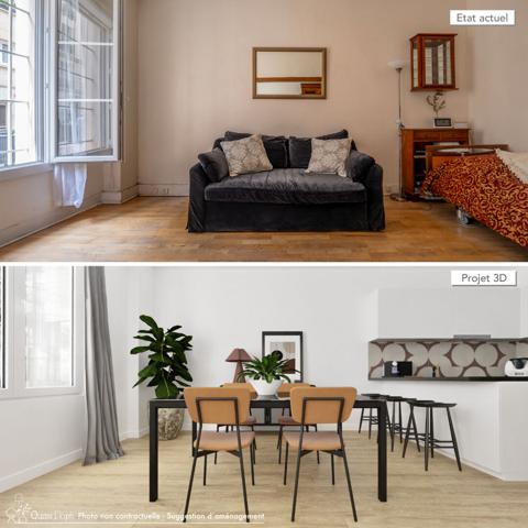 Appartement Paris proche Batignolles 2 pièces 47.33m2