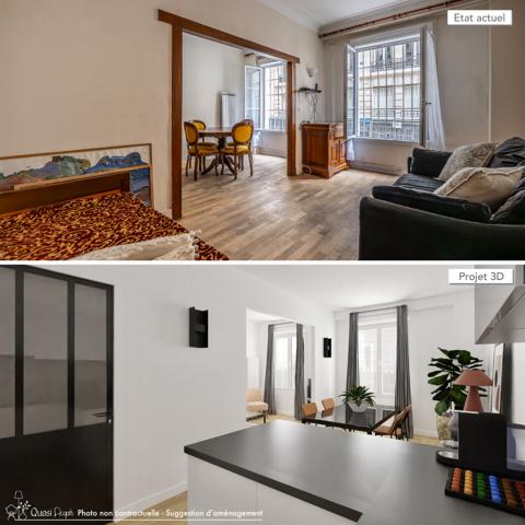 Appartement Paris proche Batignolles 2 pièces 47.33m2