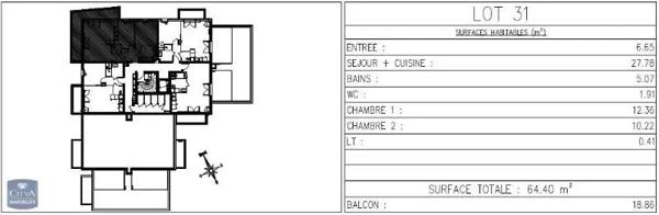 Appartement à louer 3 pièces 64.4m² Colombelles (14460)