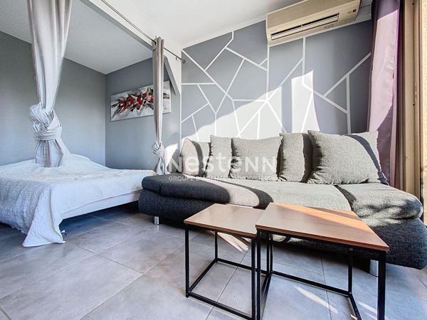 Golfe-Juan - Studio avec coin nuit et terrasse - Piscine - Sud - Secteur Mignonette