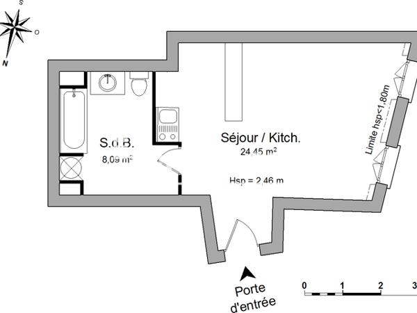 Location Studio 32.54 m² - 7 RUE ML LATTRE DE TASSIGNY Chartres 28000
