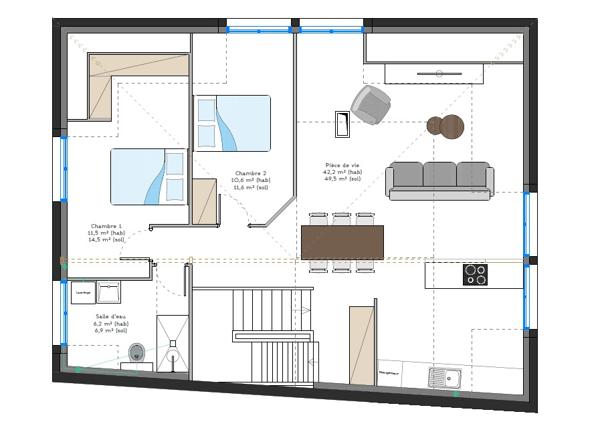 lorient – merville – appartement 4 pièces – a renover – stationnements + cave
