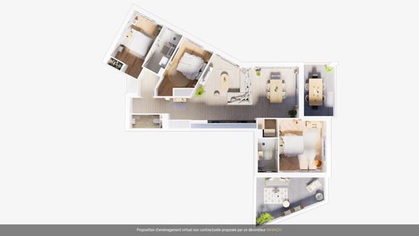 Bel Appartement T4 NEUF - 1er étage ascenseur - 91.31m² - LA PALMYRE