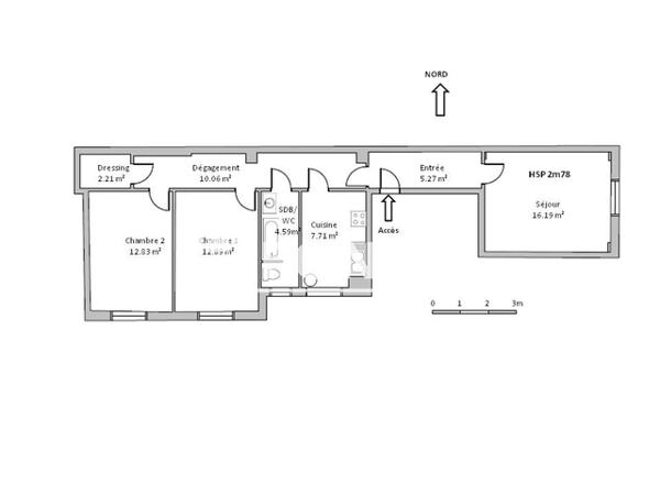 Location Appartement 3 pièces 71.75 m² - 39/41 RUE NICOLAS LEBLANC Lille 59000