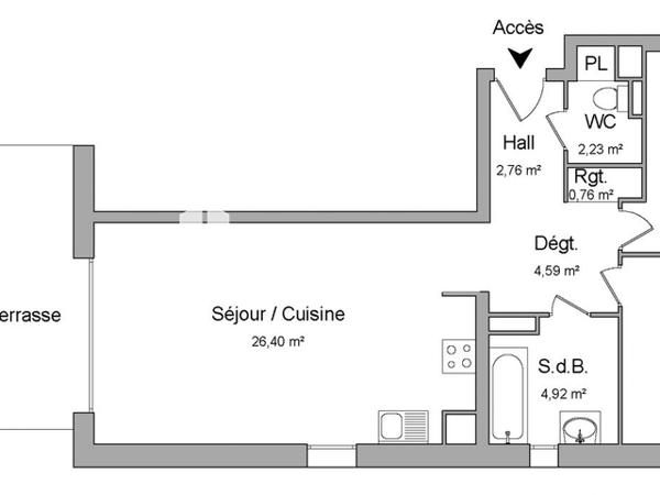 Location Appartement 3 pièces 64.31 m² - RUE KRAUTWILLER/RUE DIVISION LECLERC Brumath 67170