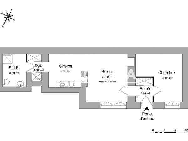 Location Appartement 2 pièces 50.47 m² - 31 RUE SAINT NICOLAS Nancy 54000