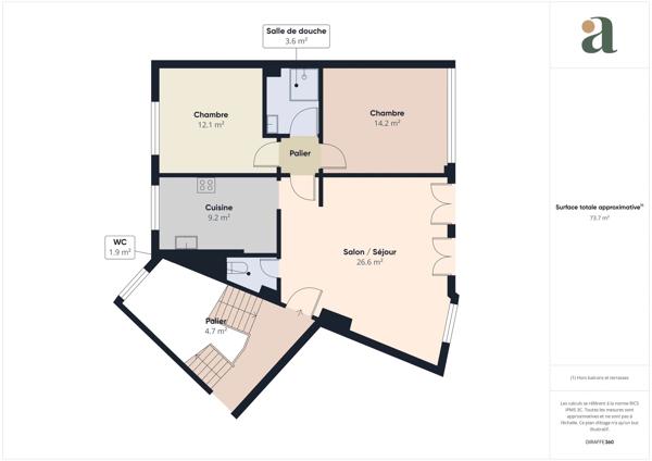 APPARTEMENT LUMINEUX CENTRE VILLE SAINT NAZAIRE PROCHE MER