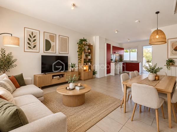 Maison mitoyenne rénovée avec jardin privatif – Aucun travaux à prévoir

Venez poser vos valises dans cette charmante maison mitoyenne, située dans un environnement calme et agréable. Rénovée en 2011, elle offre un cadre de vie confortable et fonctionnel, idéal pour une résidence principale.

Au rez-de-chaussée, vous découvrirez une belle pièce de vie de 35 m², lumineuse et conviviale, avec une cuisine aménagée. Un WC avec espace buanderie complète ce niveau.

À l’étage, un palier dessert deux chambres ainsi qu’une salle de bains avec WC.

À l’extérieur, vous profiterez d’une agréable terrasse et d’un joli jardin privatif, parfaits pour profiter des beaux jours en toute tranquillité.

Les atouts :
Maison rénovée en 2011
Aucun travaux à prévoir
Climatisation réversible
Bonne performance énergétique
Fenêtres PVC double vitrage
Volets roulants
Terrasse et jardin privatif
Environnement calme

Une maison clé en main, alliant confort, fonctionnalité et tranquillité. À découvrir sans tarder ! Contactez - moi