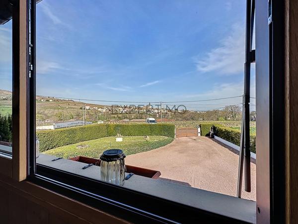 Juliénas (69840) Maison spacieuse avec vue panoramique et hangar, bureau et caveau de dégustation à Juliénas - Idéale artisan,