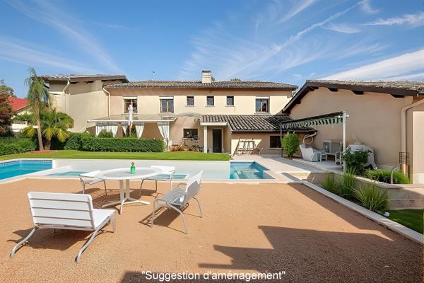 Juliénas (69840) Maison spacieuse avec vue panoramique et hangar, bureau et caveau de dégustation à Juliénas - Idéale artisan,