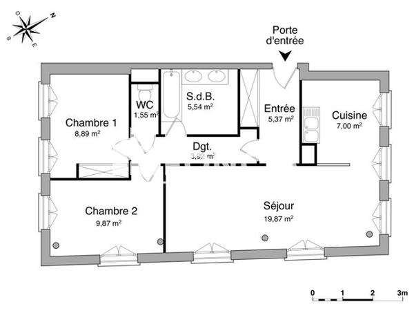 Location Appartement 3 pièces 62 m² - 6 RUE ROVIGO Sedan 08200