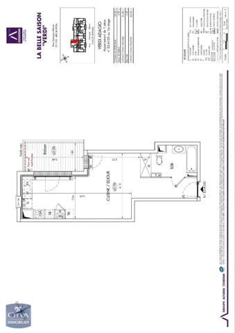 Appartement à louer 1 pièce 33.8m²